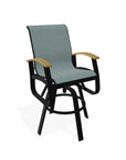 Belle Isle Sling Bar Height Swivel MGP Arm Chair - LOOMLAN - Telescope - Outdoor Bar Stools