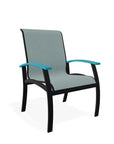 Belle Isle Sling Marine Grade Polymer Arm Chair - LOOMLAN - Telescope - Outdoor Accent Chairs