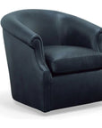 Black Leather Swivel Club Chair Seattle - LOOMLAN - Uptown Sebastian - Club Chairs