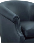 Black Leather Swivel Club Chair Seattle - LOOMLAN - Uptown Sebastian - Club Chairs