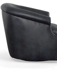 Black Leather Swivel Club Chair Seattle - LOOMLAN - Uptown Sebastian - Club Chairs