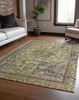 LOOMLAN Rugs Blazura Aloe Washable Indoor-Outdoor Rug