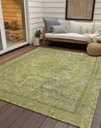 LOOMLAN Rugs Blazura Green Washable Indoor-Outdoor Rug