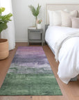 LOOMLAN Rugs Bloometra Purple Washable Indoor-Outdoor Rug