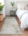 LOOMLAN Rugs Braeain Ivory Washable Indoor-Outdoor Rug