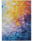 LOOMLAN Rugs Braearis Gold Washable Indoor-Outdoor Rug