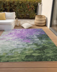 LOOMLAN Rugs Braearis Purple Washable Indoor-Outdoor Rug