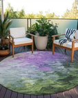 LOOMLAN Rugs Braearis Purple Washable Indoor-Outdoor Rug