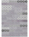 LOOMLAN Rugs Braeyn Purple Washable Indoor-Outdoor Rug
