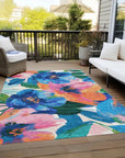 LOOMLAN Rugs Braidea Blue Washable Indoor-Outdoor Rug
