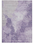 LOOMLAN Rugs Bravari Purple Washable Indoor-Outdoor Rug