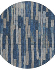 LOOMLAN Rugs Brienna Blue Washable Indoor-Outdoor Rug