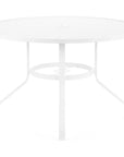 Bristol Aluminum Round Outdoor Dining Table-Outdoor Dining Tables-Sunset West-LOOMLAN