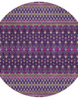 Lazy Rivers Purple Indoor-Outdoor Rug with Matching Throw -- purple