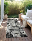 LOOMLAN Rugs Caelan Black Washable Indoor-Outdoor Rug