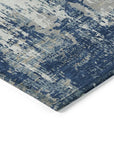 LOOMLAN Rugs Caelan Blue Washable Indoor-Outdoor Rug