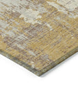 LOOMLAN Rugs Caelan Gold Washable Indoor-Outdoor Rug