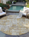 LOOMLAN Rugs Caelan Gold Washable Indoor-Outdoor Rug