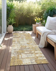 LOOMLAN Rugs Caelan Gold Washable Indoor-Outdoor Rug