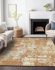 LOOMLAN Rugs Caelan Orange Washable Indoor-Outdoor Rug