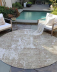 LOOMLAN Rugs Caelan Taupe Washable Indoor-Outdoor Rug