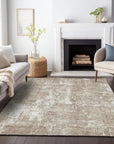 LOOMLAN Rugs Caelan Taupe Washable Indoor-Outdoor Rug