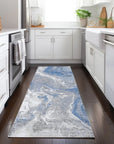 LOOMLAN Rugs Caelaris Blue Washable Indoor-Outdoor Rug