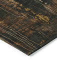 LOOMLAN Rugs Caelion Brown Washable Indoor-Outdoor Rug