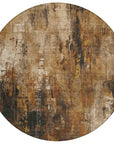 LOOMLAN Rugs Caelion Brown Washable Indoor-Outdoor Rug