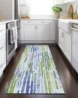 LOOMLAN Rugs Caelira Blue Washable Indoor-Outdoor Rug