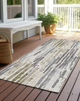 LOOMLAN Rugs Caelira Brown Washable Indoor-Outdoor Rug