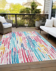 LOOMLAN Rugs Caelira Ivory Washable Indoor-Outdoor Rug