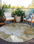 LOOMLAN Rugs Caelor Brown Washable Indoor-Outdoor Rug