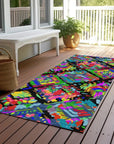 LOOMLAN Rugs Caeluma Black Washable Indoor-Outdoor Rug