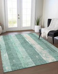 LOOMLAN Rugs Caelyn Seafoam Washable Indoor-Outdoor Rug