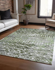 LOOMLAN Rugs Calandria Green Washable Indoor-Outdoor Rug