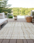 LOOMLAN Rugs Calista Ivory Washable Indoor-Outdoor Rug