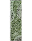 LOOMLAN Rugs Carmina Green Washable Indoor-Outdoor Rug