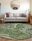 LOOMLAN Rugs Carmina Green Washable Indoor-Outdoor Rug