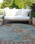 LOOMLAN Rugs Carmine Teal Washable Indoor-Outdoor Rug