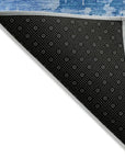 LOOMLAN Rugs Cassiva Navy Washable Indoor-Outdoor Rug
