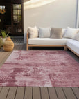 LOOMLAN Rugs Cassiva Pink Washable Indoor-Outdoor Rug