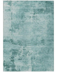 LOOMLAN Rugs Cassiva Teal Washable Indoor-Outdoor Rug