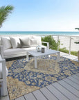 LOOMLAN Rugs Celia Blue Washable Indoor-Outdoor Rug