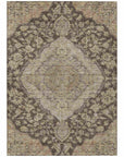 LOOMLAN Rugs Celia Brown Washable Indoor-Outdoor Rug