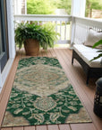 LOOMLAN Rugs Celia Green Washable Indoor-Outdoor Rug
