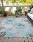 LOOMLAN Rugs Celuve Teal Washable Indoor-Outdoor Rug