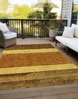 LOOMLAN Rugs Chantissa Orange Washable Indoor-Outdoor Rug