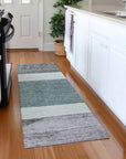 LOOMLAN Rugs Chantissa Teal Washable Indoor-Outdoor Rug