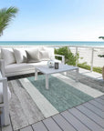 LOOMLAN Rugs Chantissa Teal Washable Indoor-Outdoor Rug